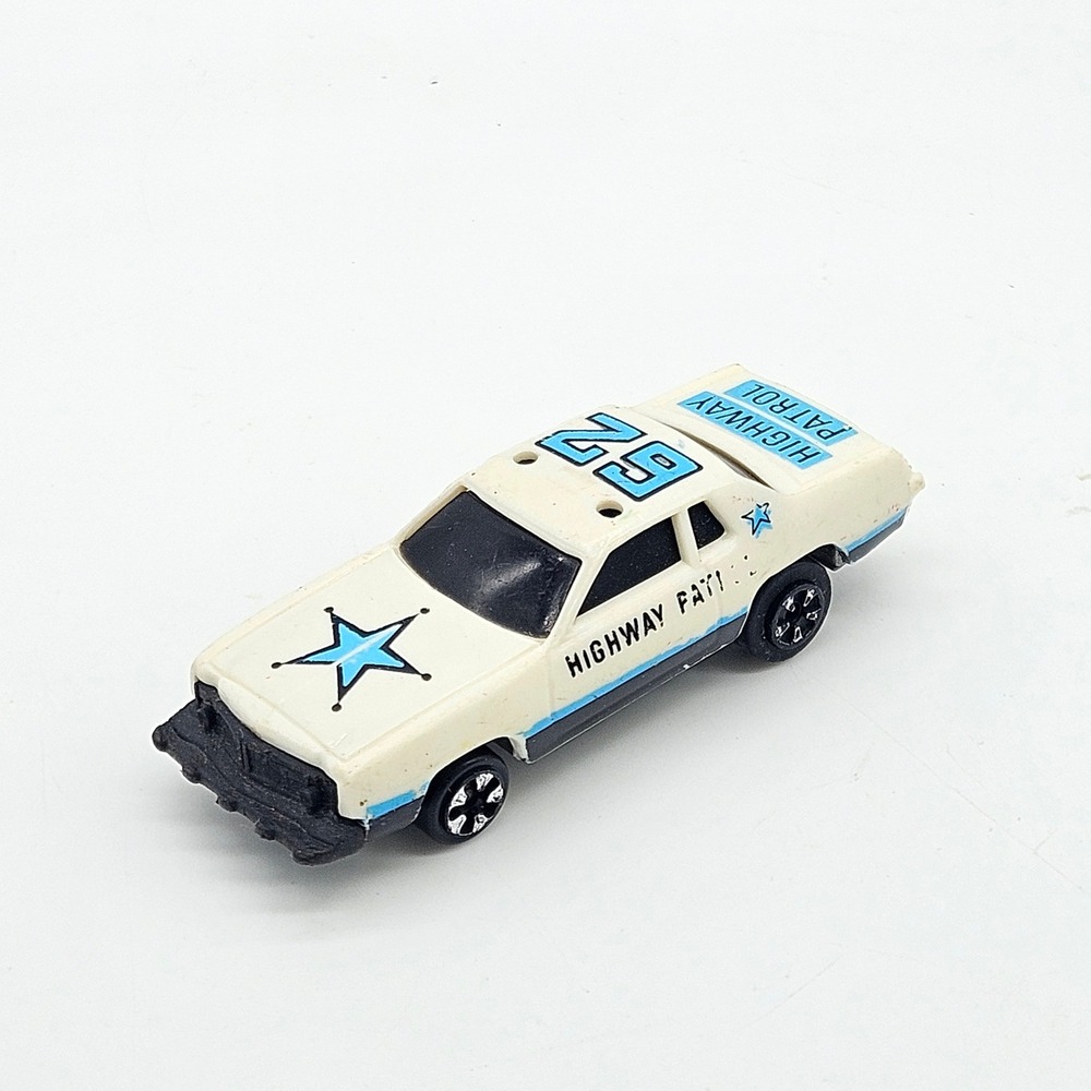 Kidco Highway Patrol Car Kids OS White 1980 Die-Cast Police Cruiser 62